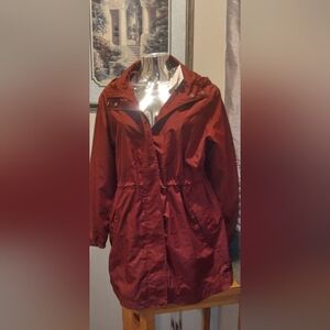 Burgundy Windbreaker Hoodie XL